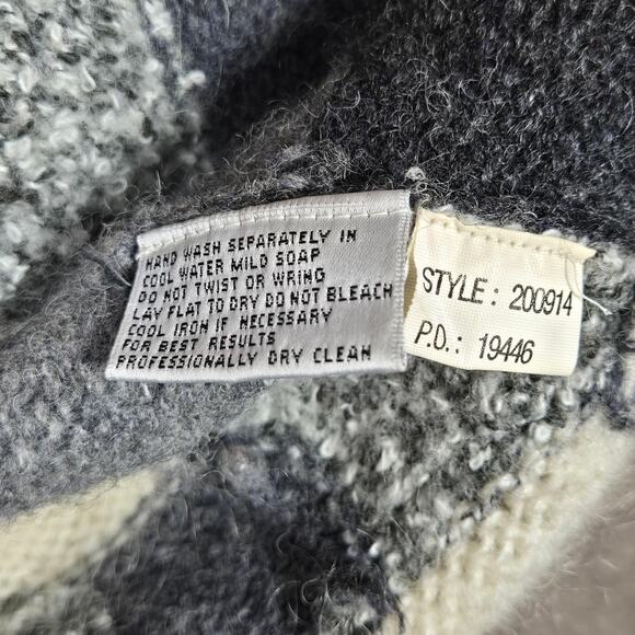 Vtg Portraits Northern Isles Sweater Vest Womens Large Wool Colorblock Graphite - Picture 8 of 9